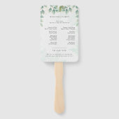 Éventail Ventilateurs du programme de mariage moderne avec  (Dos)