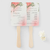 Éventail Ventilateurs du programme de mariage moderne avec  (Devant et derrière)