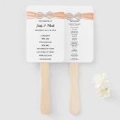 Éventail Ventilateurs du programme de mariage Orange Diamon (Devant et derrière)