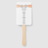 Éventail Ventilateurs du programme de mariage Orange Diamon (Dos)