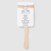 Éventail Ventilateurs du programme de mariage Orange Diamon (Devant)