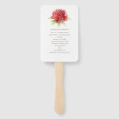 Éventail Ventilateurs du programme de mariage Red waratah (Dos)