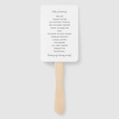 Éventail Ventilateurs du programme de mariage | Script de b (Dos)