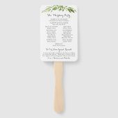 Éventail Ventilateurs du programme de mariage vert, Verdure (Dos)