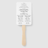 Éventail Ventilateurs du programme de mariage vierge de bas (Dos)