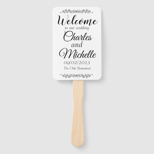 Éventail Ventilateurs du programme de mariage vierge de bas (Devant)