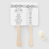 Éventail Ventilateurs du programme de mariage White Infinit (Devant et derrière)