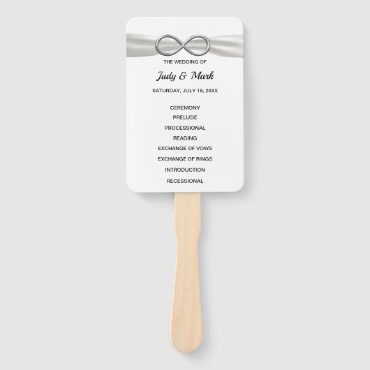 Éventail Ventilateurs du programme de mariage White Infinit (Devant)