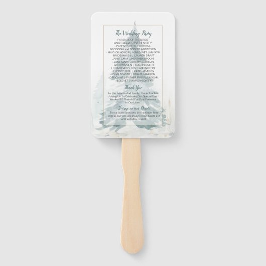 Éventail Ventilateurs du Programme de romance des pins d'hi (Dos)