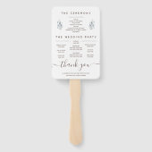 Éventail Ventilateurs du programme Floral Dusty Blue Waterc (Dos)