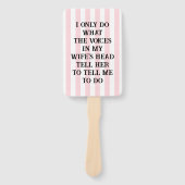 Éventail Ventilateurs en bande rose et blanc (Devant)