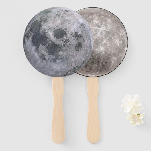 Éventail Ventilateurs main Mariage Pleine lune (Devant et derrière)