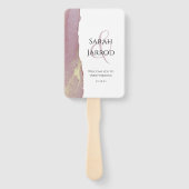 Éventail Ventilateurs Mariages de couleur rose (Devant)