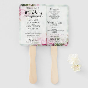 Éventail Ventilateurs Mariages Roses Roses Roses Rose avec