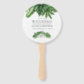 Éventail Verdure tropicale Foliage Mariage Favoriser (Devant)