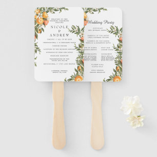Éventail Verger de Citrus Élégant Programme de Mariage Év