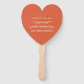 Éventail Verona Sunset Orange Simple Moderne Programme de M (Dos)