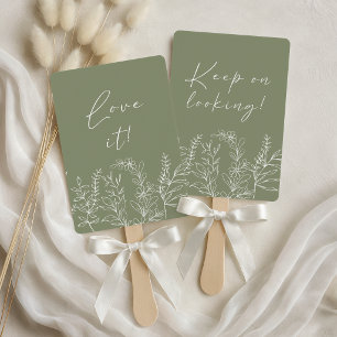 Éventail Vert sauge Boho Fleur Dis Oui à la Robe
