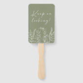 Éventail Vert sauge Boho Fleur Dis Oui à la Robe (Dos)