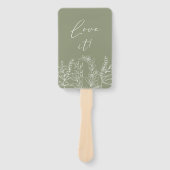 Éventail Vert sauge Boho Fleur Dis Oui à la Robe (Devant)