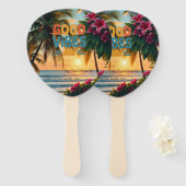 Éventail Vibes d'été Carnet tropical (Devant et derrière)