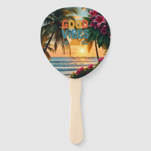 Éventail Vibes d'été Carnet tropical (Devant)