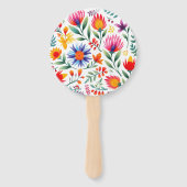 Éventail Vibrant aquarelle Floral Fiesta Programme de maria (Dos)