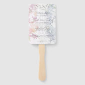 Éventail Vibrant Fleur sauvage rose violet jaune Programme (Dos)