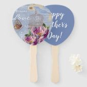 Éventail Victorian Love Thoughts Dreams Butterfly Bird Cage (Devant et derrière)