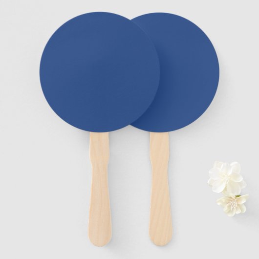 Éventail Vide Créez votre propre - Bleu Profond (Devant et derrière)