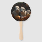 Éventail Vieux anglais Sheepdog Chiot Chiot Automne Citroui (Dos)