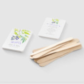 Éventail Vigne fleurie violette fleurs programme de mariage (Non-assemblé)