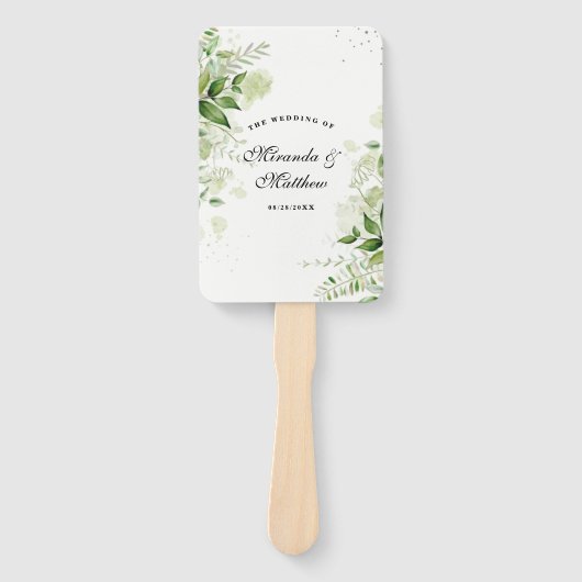 Éventail Vignoble blanc rustique Merci Mariage (Devant)