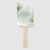 Éventail Vignoble blanc rustique Merci Mariage H (Dos)