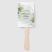 Éventail Vignoble blanc rustique Merci Mariage H (Devant)