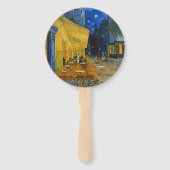 Éventail Vincent van Gogh - Café Terrasse en soirée (Dos)