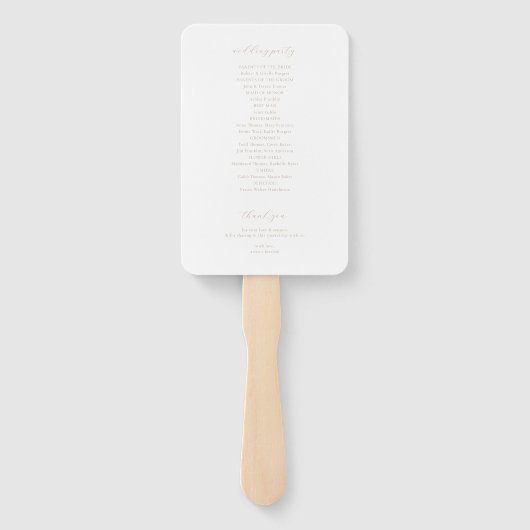 Éventail Vins intemporels Monogram Crest Biege Programme (Dos)