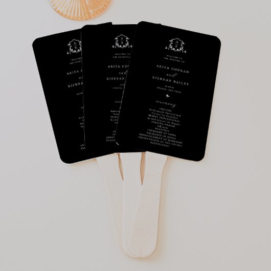 Éventail Vins intemporels Monogramme Crest Black Programme