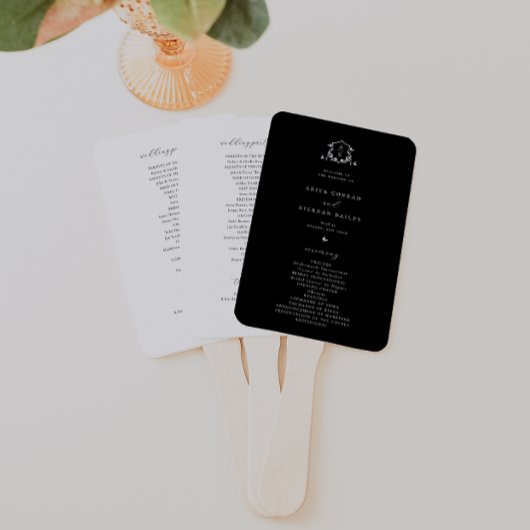 Éventail Vins intemporels Monogramme Crest Black Programme