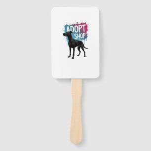 Éventail Vintage Adoptez Ne Faites Pas D'achats Chien Graff