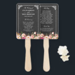 Éventail Vintage Chalkboard Rustique Floral Wedding Program<br><div class="desc">Vintage Chalkboard Rustique Floral Wedding Programme Ventilateur. (1) Pour plus de personnalisation,  cliquez sur le lien "customiser plus loin" et utilisez notre outil de conception pour modifier ce modèle. (2) Si vous avez besoin d'aide ou d'articles correspondants,  veuillez me contacter.</div>