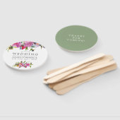 Éventail Vintage Peonies rose Aquarelle Mariage Favoriser (Non-assemblé)