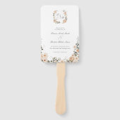 Éventail Vintage Sage Green Floral Wedding Programme (Devant)