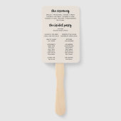 Éventail Vintage Wilderness Wedding Programme (Dos)