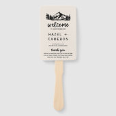 Éventail Vintage Wilderness Wedding Programme (Devant)