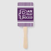 Éventail violet Pause Prière Payer Payer Payer Chrétien (Dos)