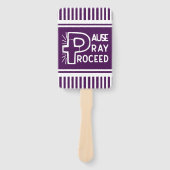 Éventail violet Pause Prière Payer Payer Payer Chrétien (Devant)
