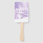 Éventail Violet Purple Aquarelle Splash programmes de maria (Devant)