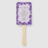 Éventail Violettes Violet profond Ensemble d'Éventails (Dos)