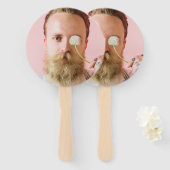 Éventail Visage personnalisé amusant sur un bâton Bachelore (Devant et derrière)